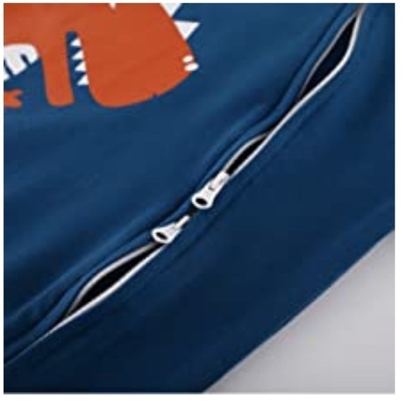 Hoodie Cotton Onesies Long Sleeve Romper Dinosaur 12-18 Months NWT - Picture 6 of 8